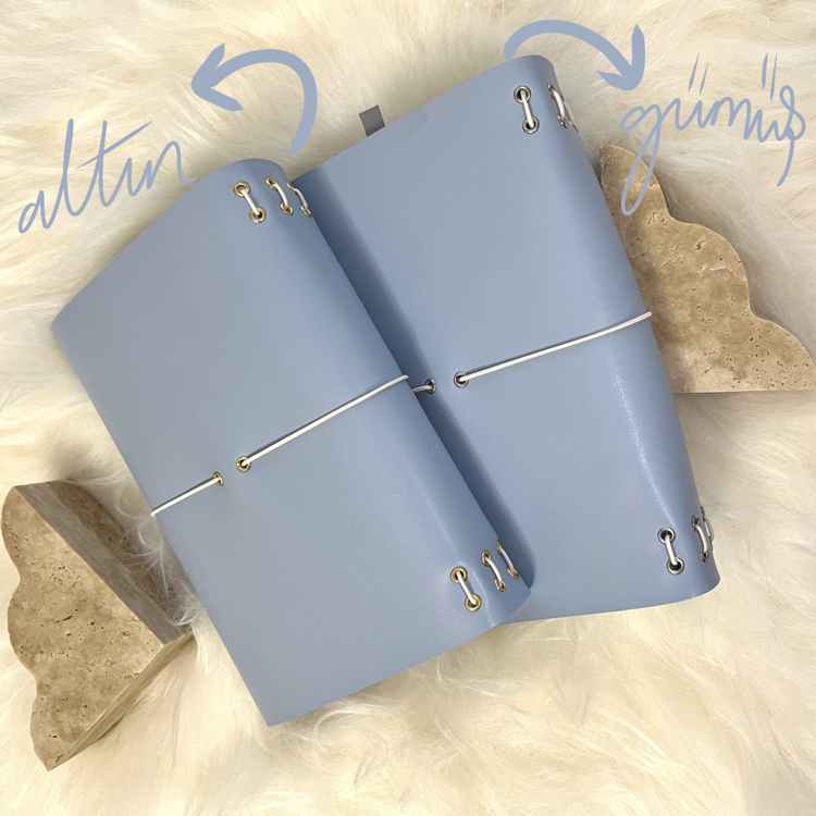A5 Bebek Mavisi Trifold Kılıf