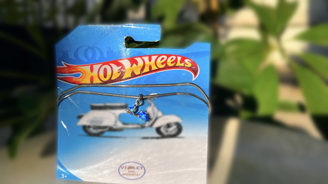 MAVİ SCOOTER KOLYE 925 AYAR GÜMÜŞ