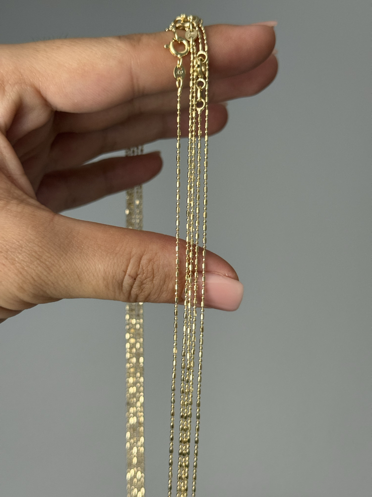 Xuping Minik Kapsül Işıltılı Gold Zincir Kolye (45cm)