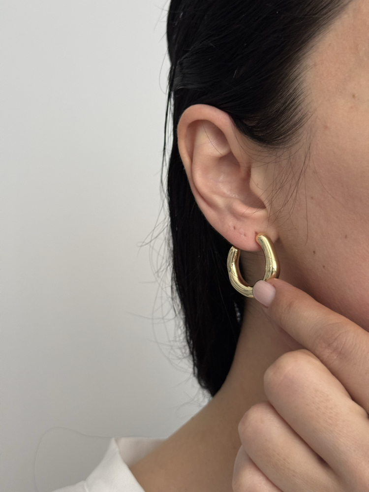Xuping 14k Gold Halka Küpe(2,5cm)