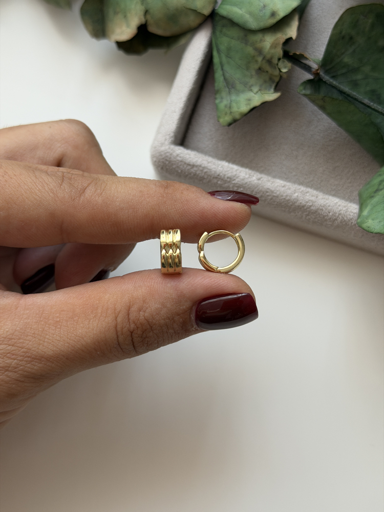 Xuping Gold Halka Küpe (1cm)