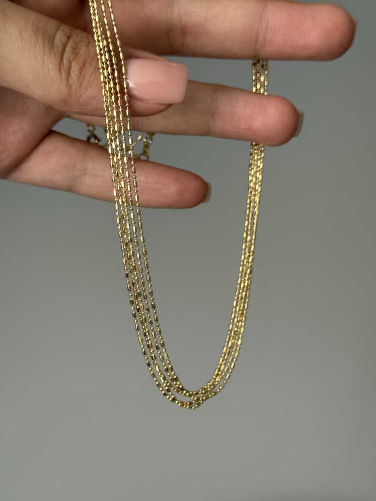 Xuping Minik Kapsül Işıltılı Gold Zincir Kolye (45cm)