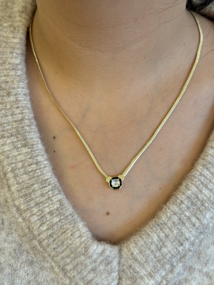 14k Altın Kaplama Serenay Kolye(50cm)