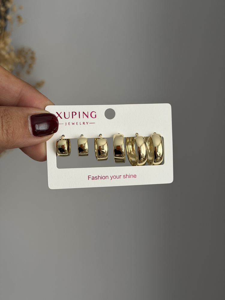 Xuping 6’lı Halka Küpe Seti