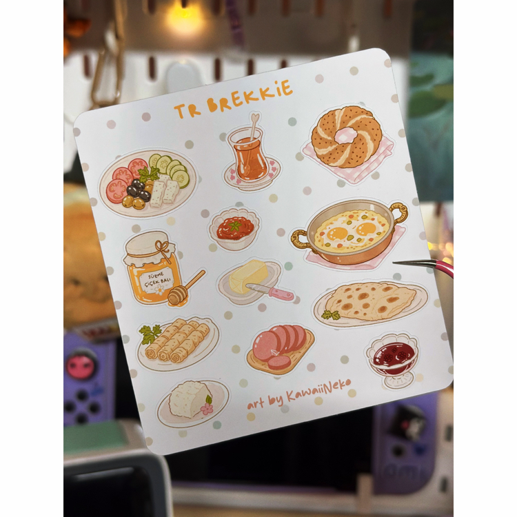 Türk Kahvaltısı Sticker Sayfası