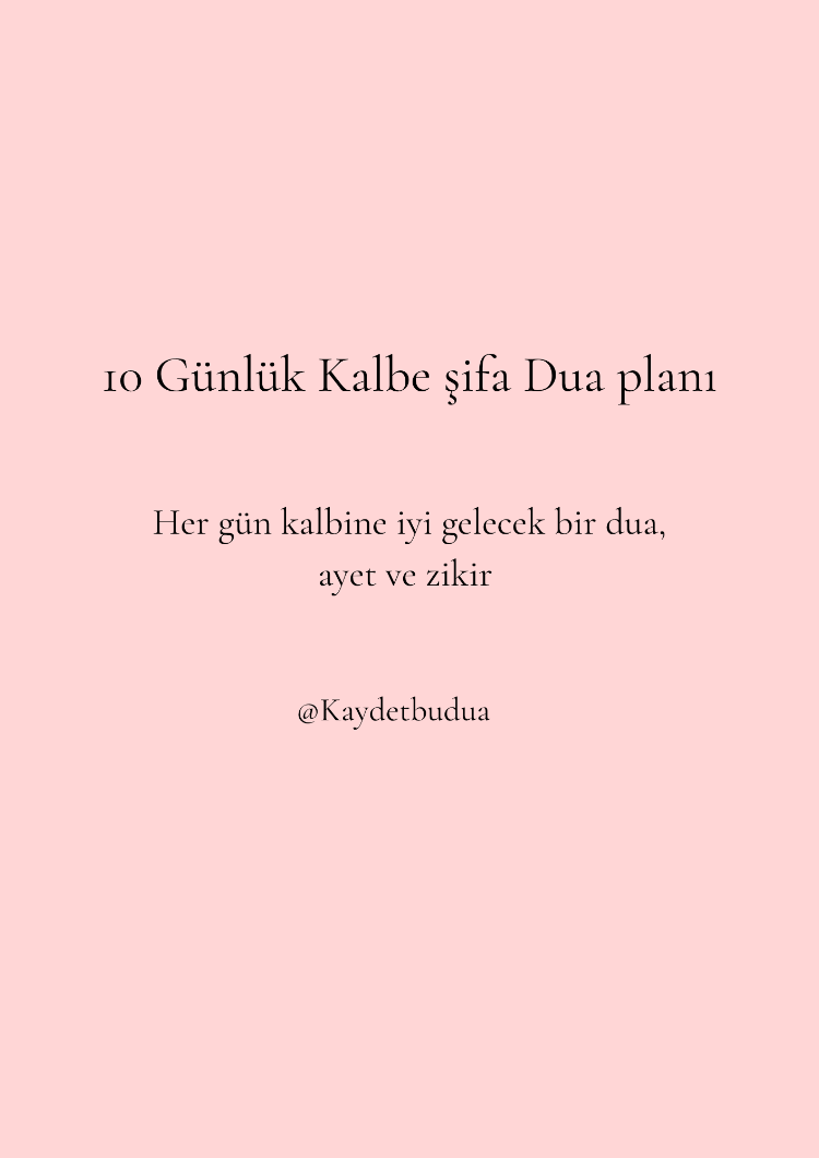 10 Günlük Kalbe Şifa Dua Planı PDF