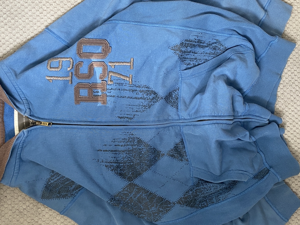 y2k emo ekose hoodie ( l xl )