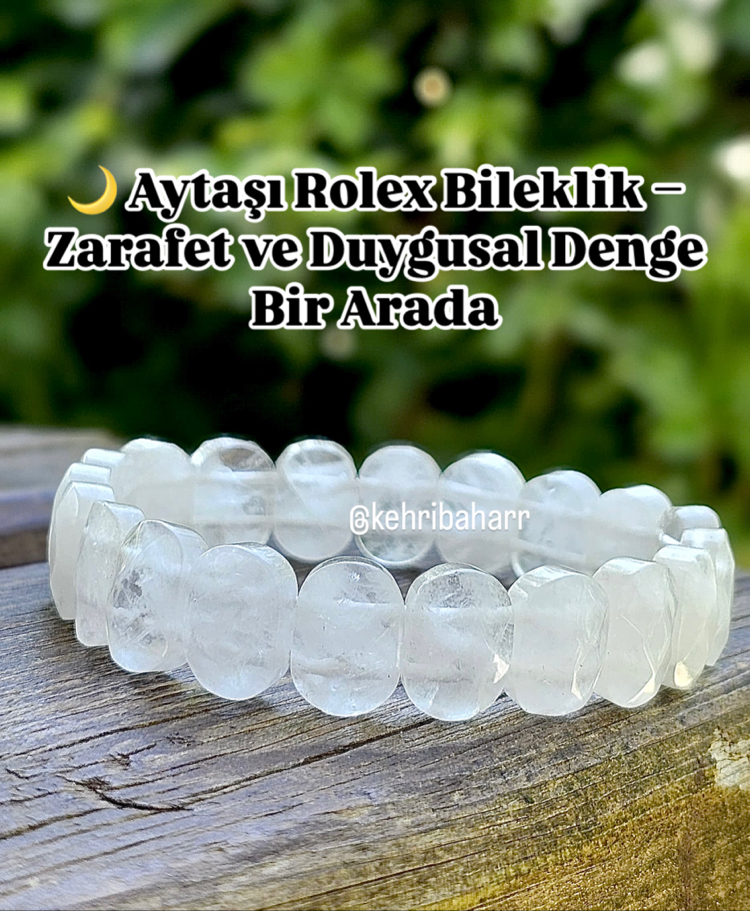 Yetişkin Doğaltaş Rolex Bileklik 