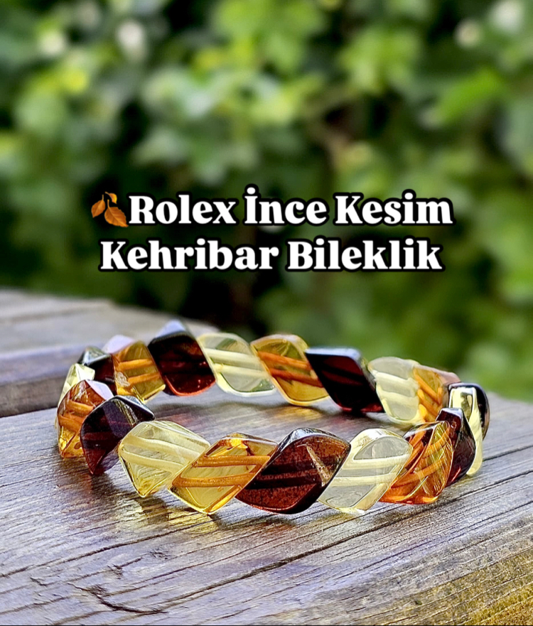 Rolex Kehribar Bileklik 