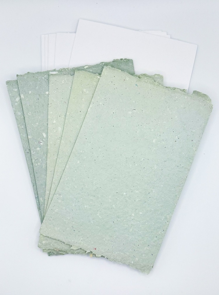 Pastel Yeşil Kartpostal Seti 5li Paket