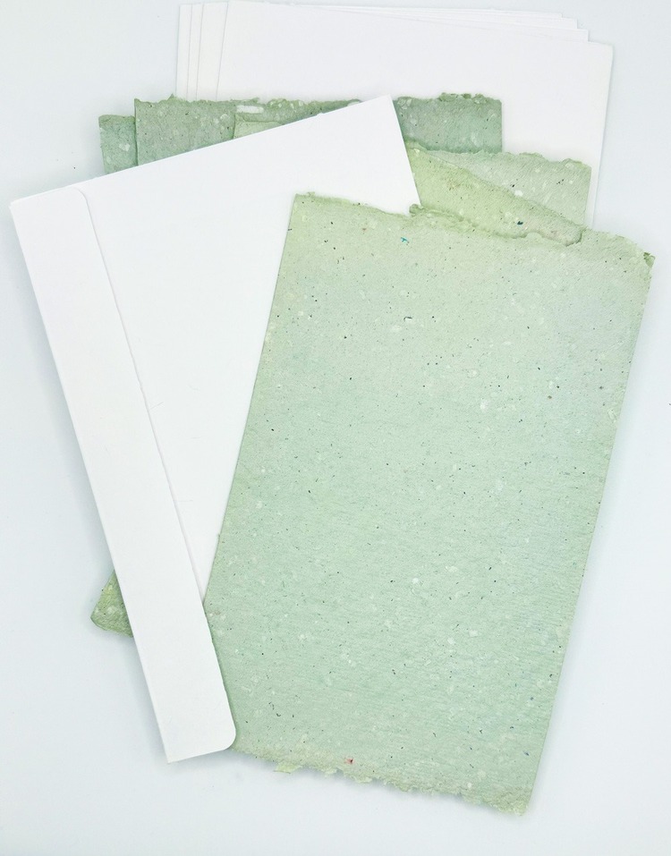 Pastel Yeşil Kartpostal Seti 5li Paket