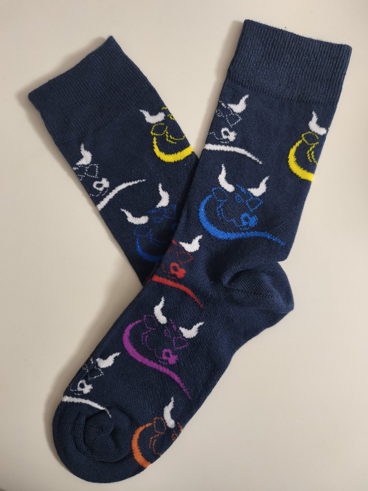 Cosmic Bull Desenli Soket Corap