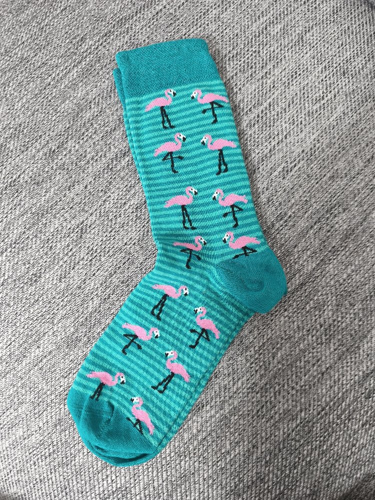 Flamingo Desenli Renkli Çorap