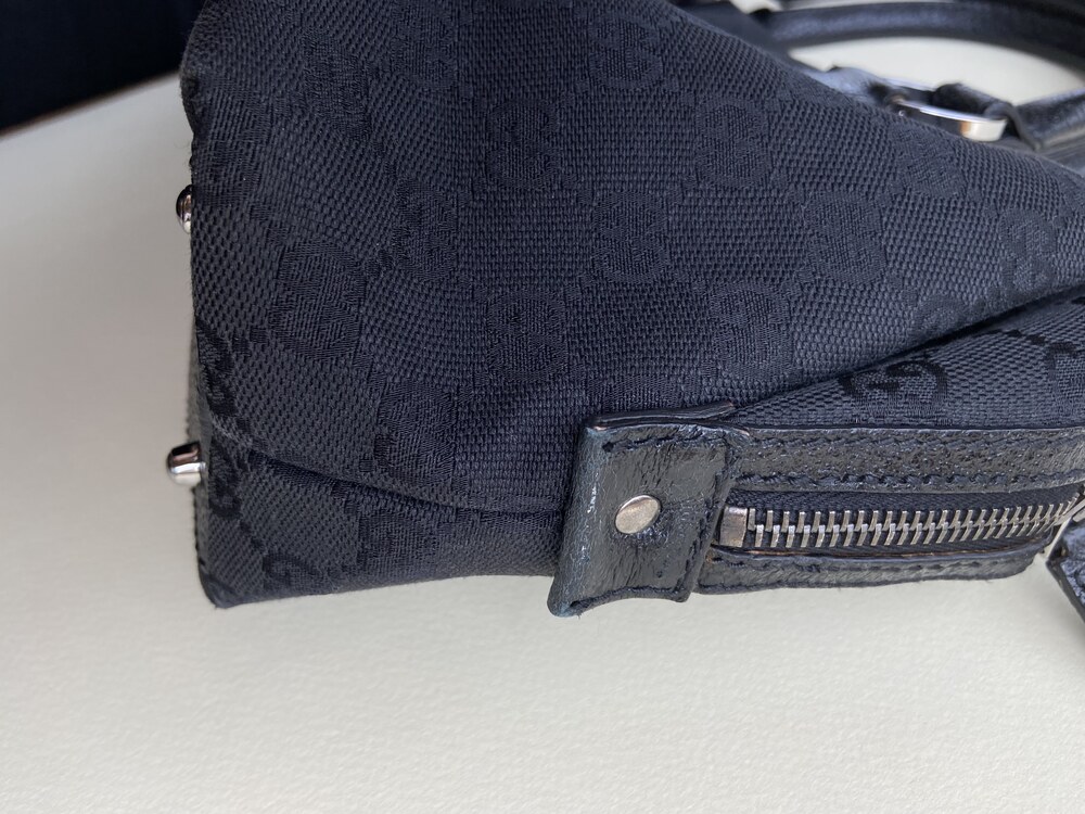 Gucci Vintage Monochrome Canvas Çanta