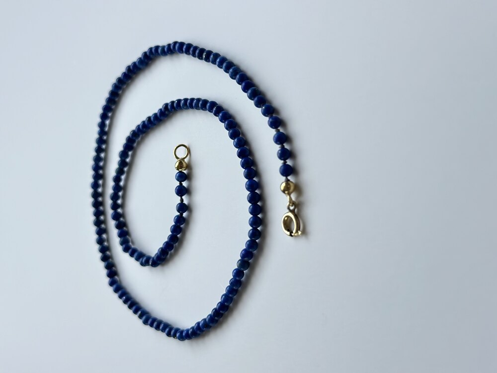  Vintage Lapis Lazuli İnce Kolye