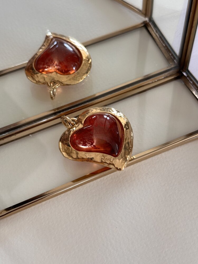 YSL 1980s Vintage Lucite Kolye Ucu