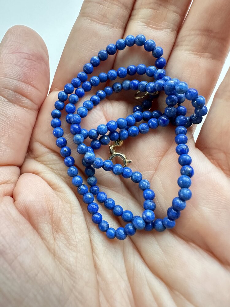  Vintage Lapis Lazuli İnce Kolye