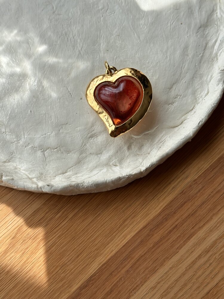 YSL 1980s Vintage Lucite Kolye Ucu