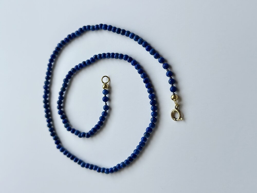  Vintage Lapis Lazuli İnce Kolye