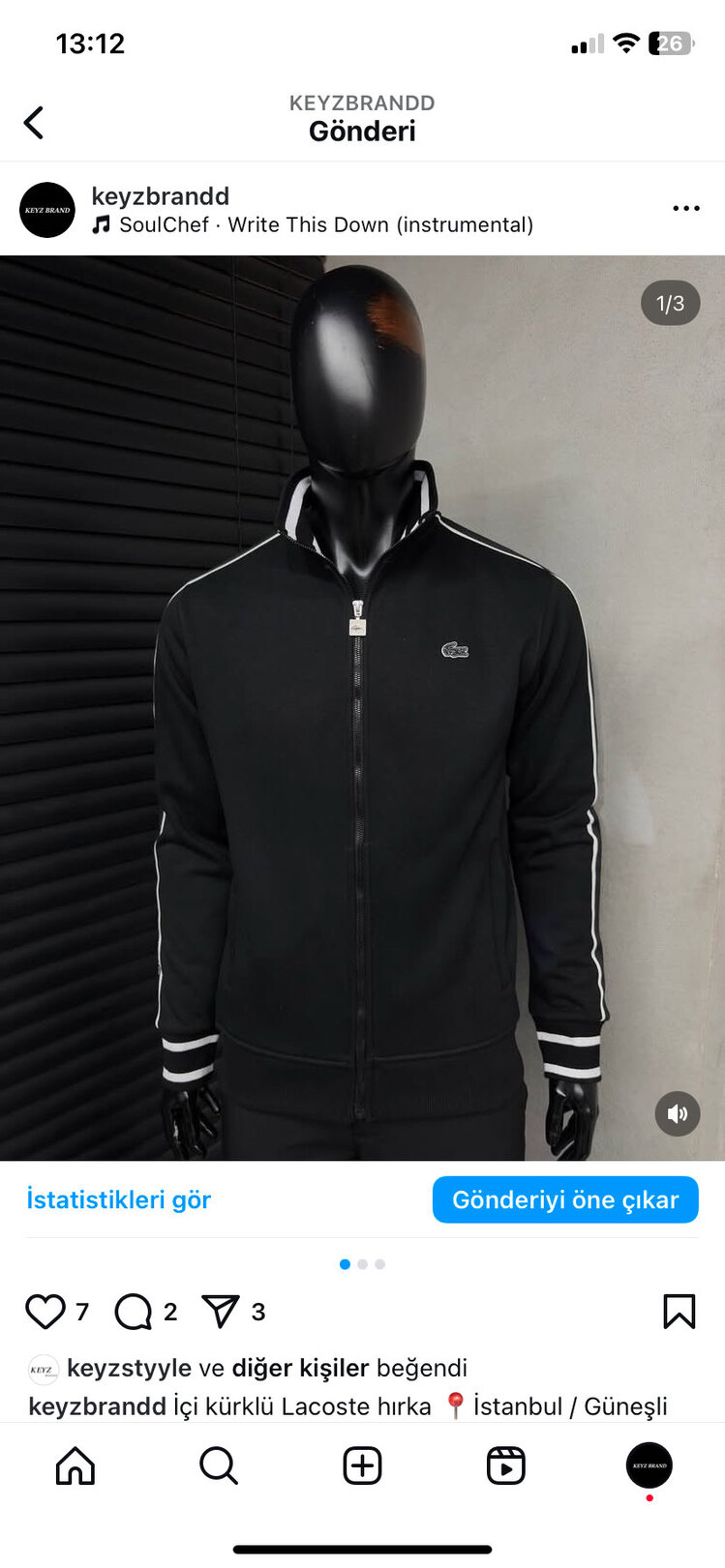 LACOSTE ŞERİT DETAYLI HIRKA