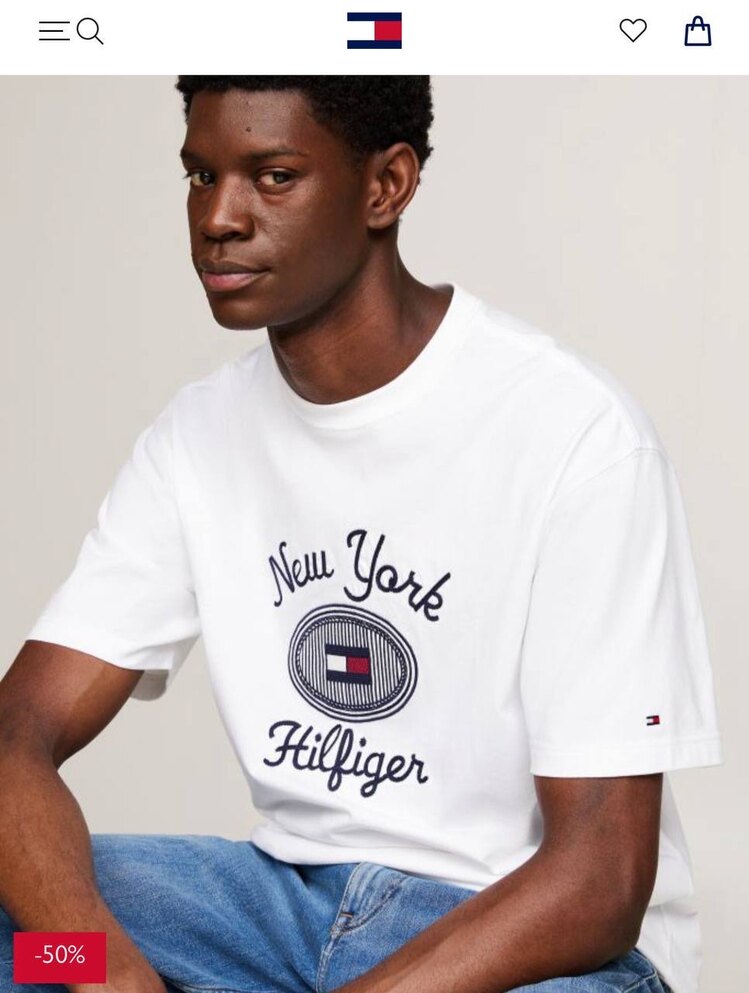 TOMMY HİLFİGER MAĞAZA MODELİ NAKIŞ BASKI TSHIRT