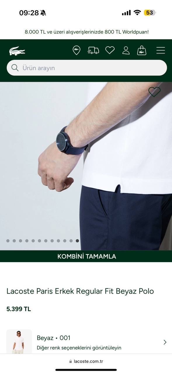 LACOSTE POLO YAKA MAĞAZA MODELİ
