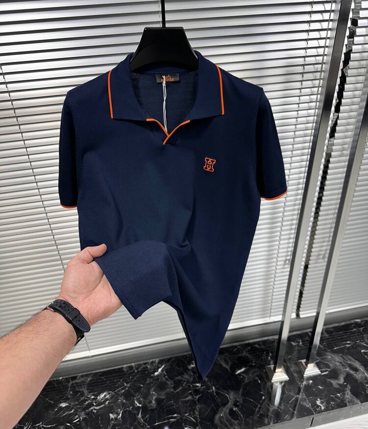 HERMES TRİKO YAKALI TİŞÖRT