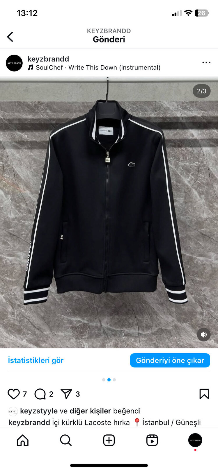 LACOSTE ŞERİT DETAYLI HIRKA