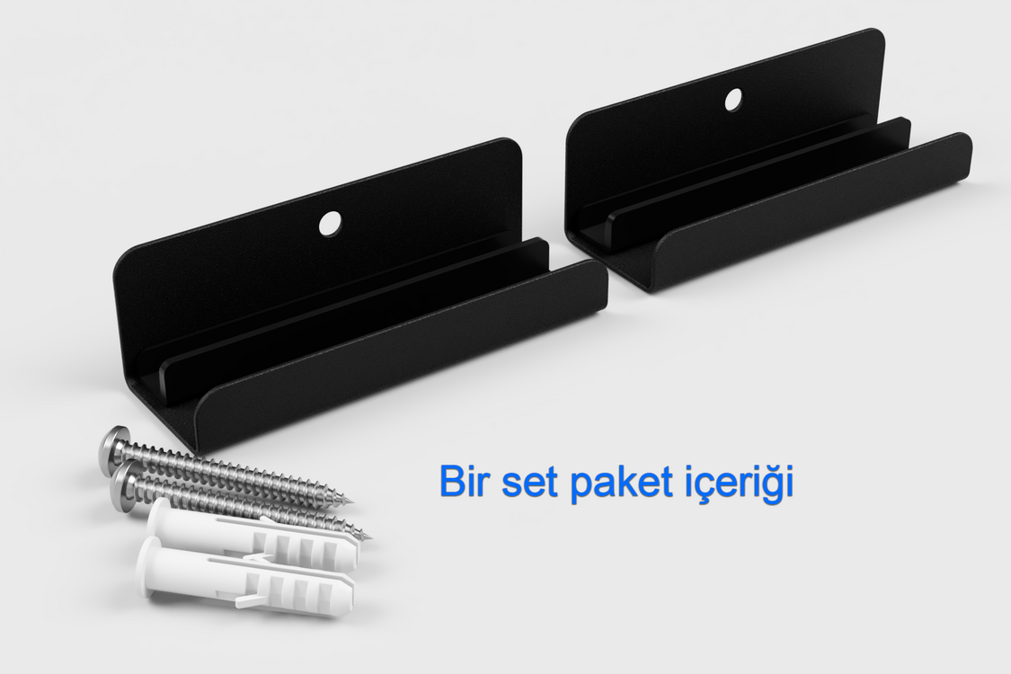 Plaklık - Çift Taraflı Bantlı - Plak Rafı - Plak Standı - Plak Rafı - Plak Tutucu