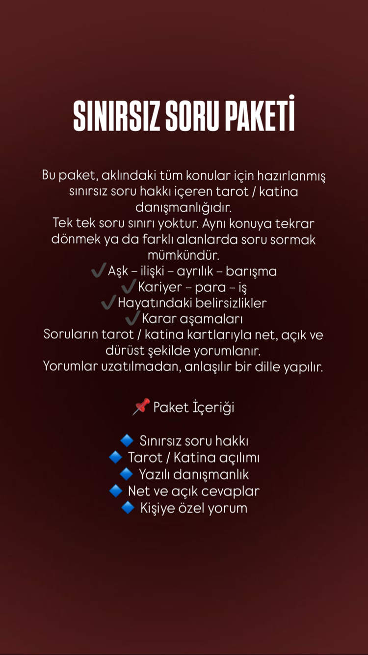 SINIRSIZ SORU PAKETİ