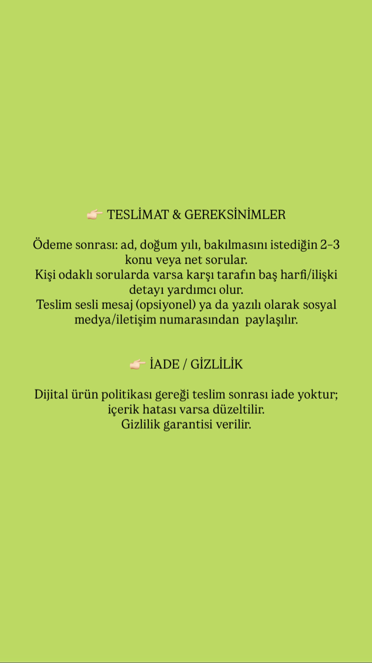 TAROT  STANDART YORUM (Detaylı Yorum + Yol Haritası)