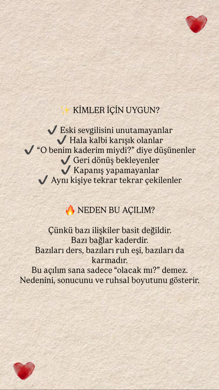 EX PARTNER / GEÇMİŞ İLİŞKİ AÇILIMI