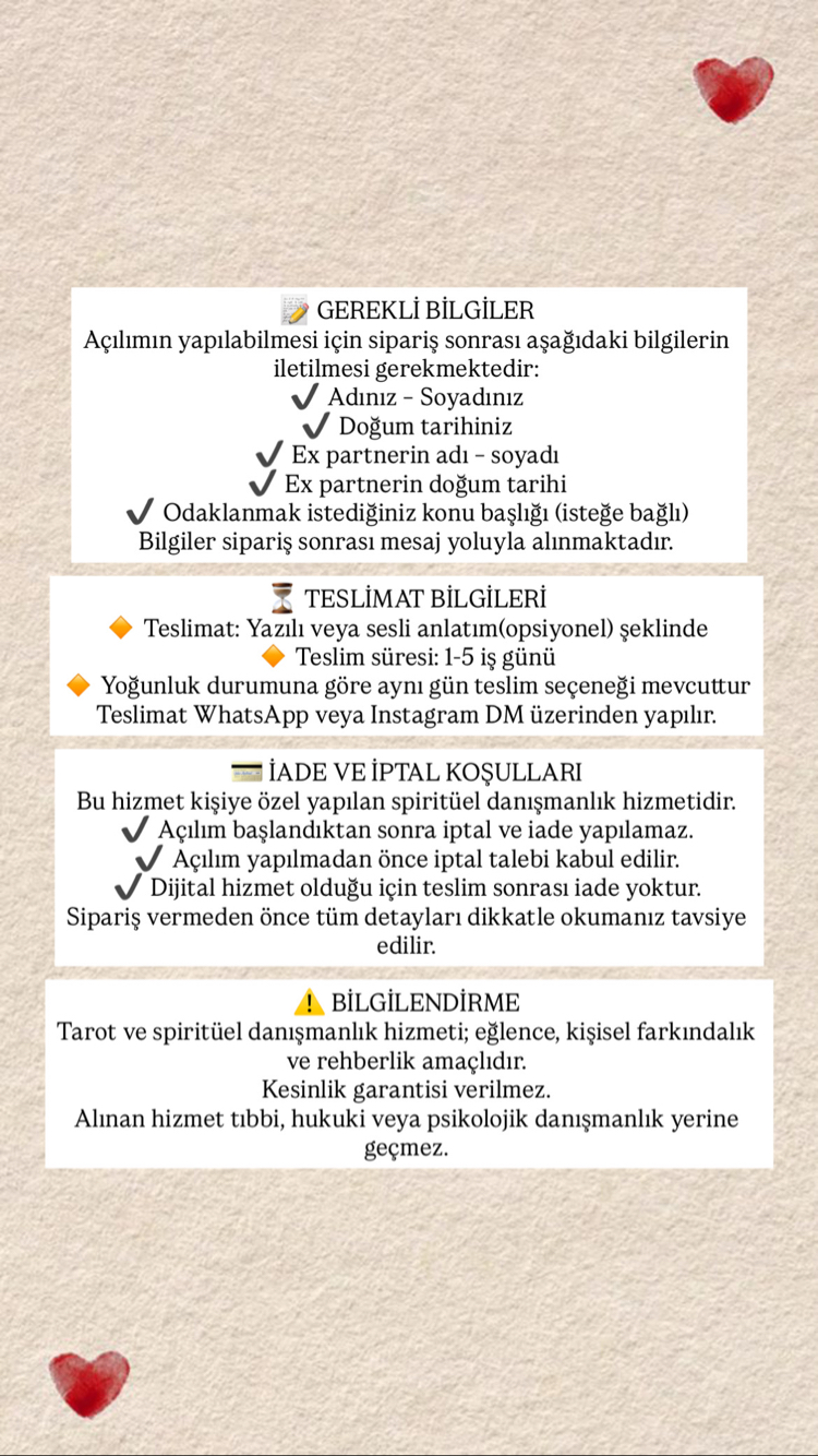 EX PARTNER / GEÇMİŞ İLİŞKİ AÇILIMI