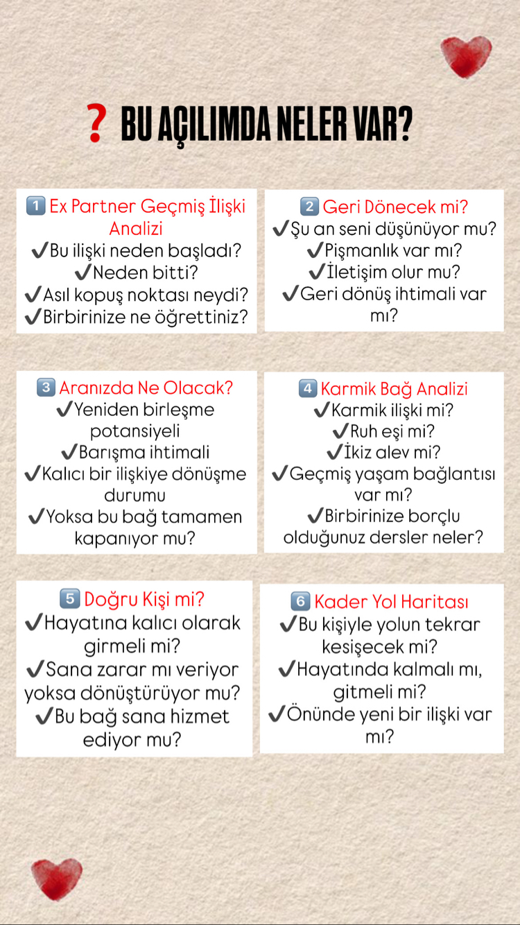 EX PARTNER / GEÇMİŞ İLİŞKİ AÇILIMI