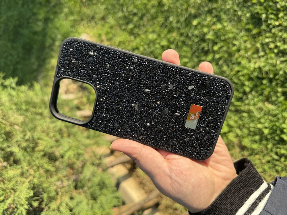 Swarovski Siyah Taşlı Telefon Kılıfı