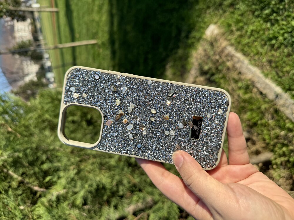 Swarovski Gümüş Taşlı Krem Rengi Kılıf