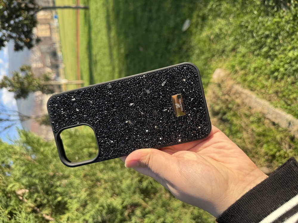 Swarovski Siyah Taşlı Telefon Kılıfı