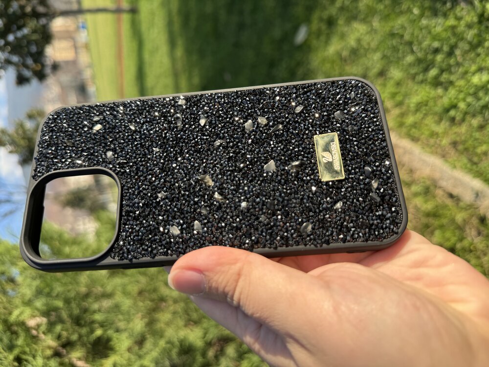 Swarovski Siyah Taşlı Telefon Kılıfı