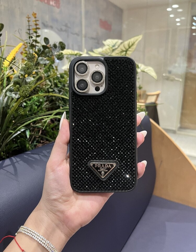 Prada Siyah Taşlı Kılıf