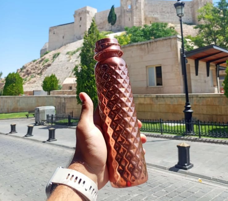500 ML El İşlemeli Bakır Termos