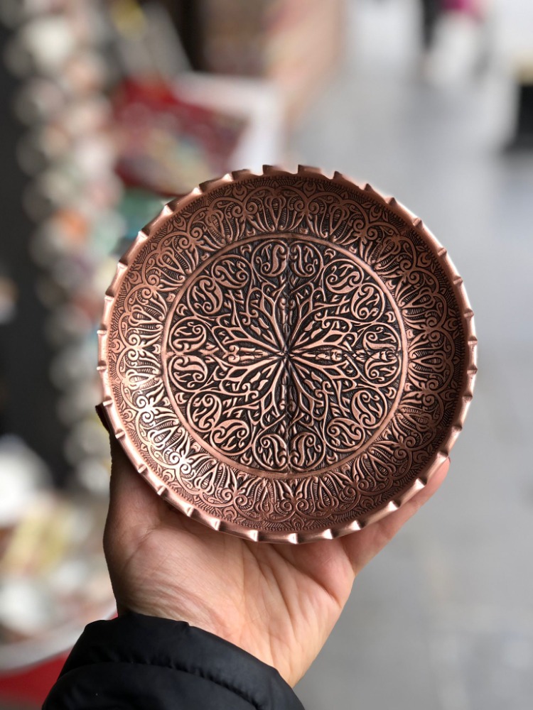 Bakır Çerezlik Seti – Kuruyemiş Sunumluk 6’lı Set 