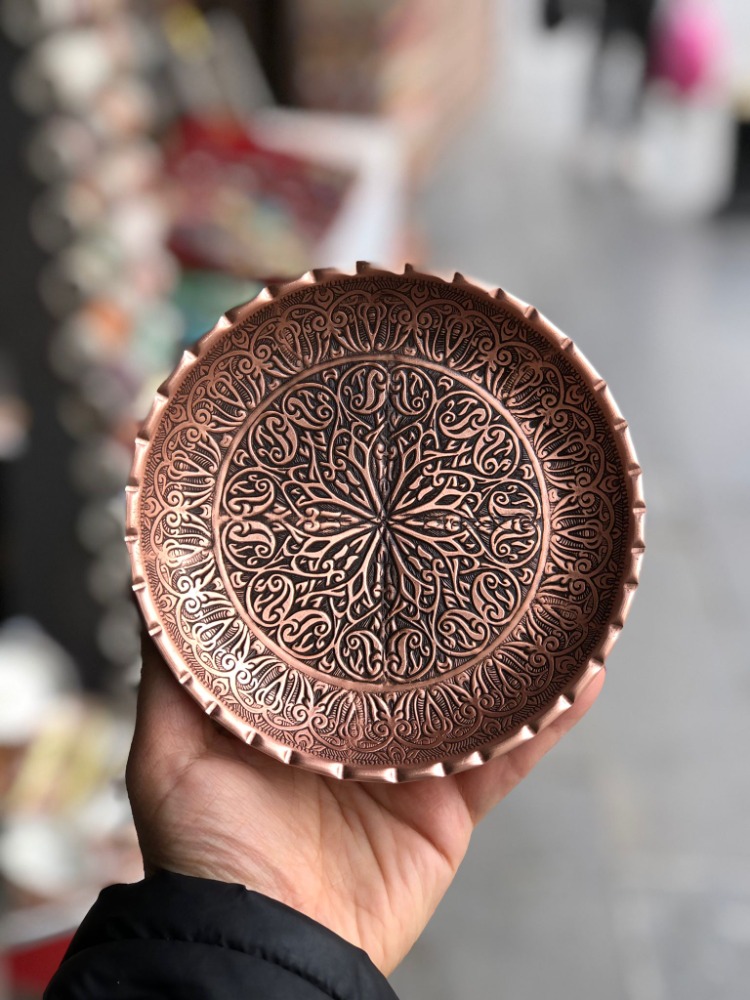 El Yapımı Bakır Çerezlik - Kuruyemiş - Sunumluk Adet Bakır Rengi