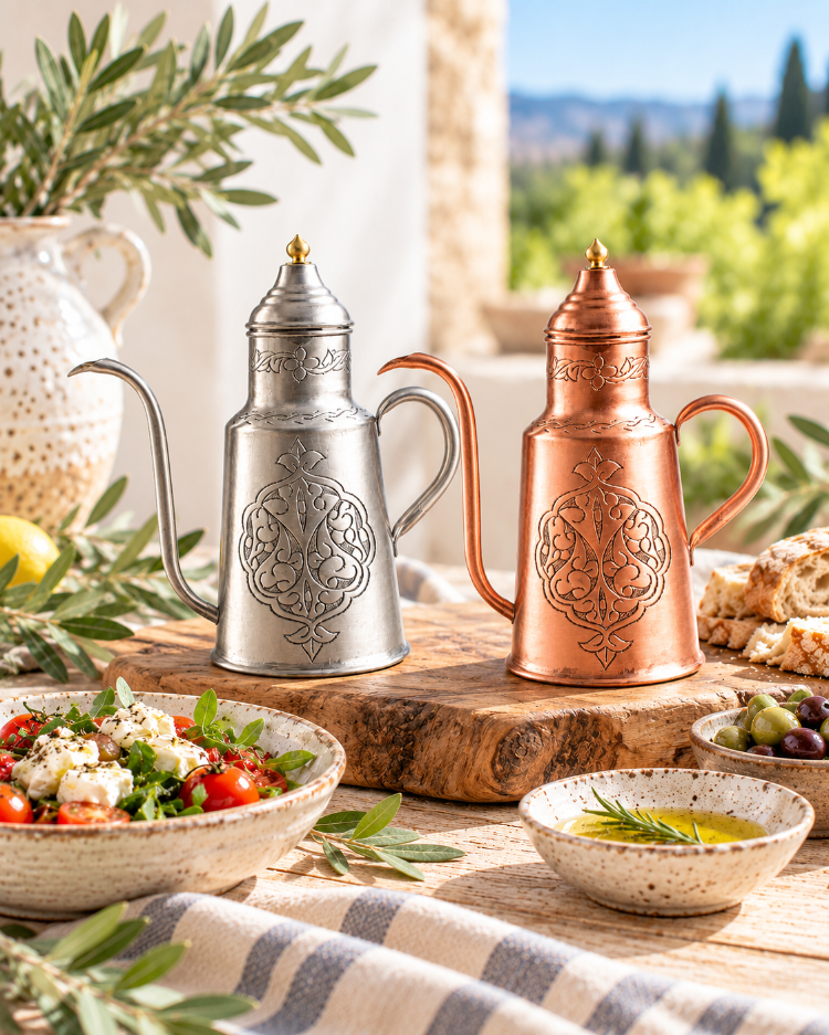 Bakır Yağdanlık 400 ml – 20 cm