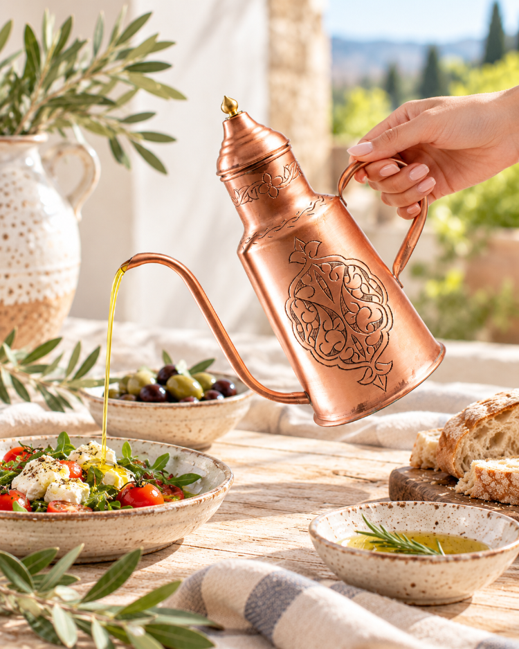 Bakır Yağdanlık 400 ml – 20 cm