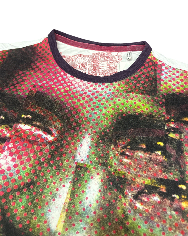 Desigual Y2K Glitched Graphic Face Print T-Shirt