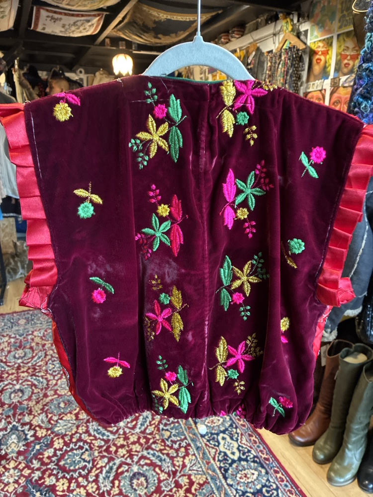 Anatolian Velvet Folk Vest Top