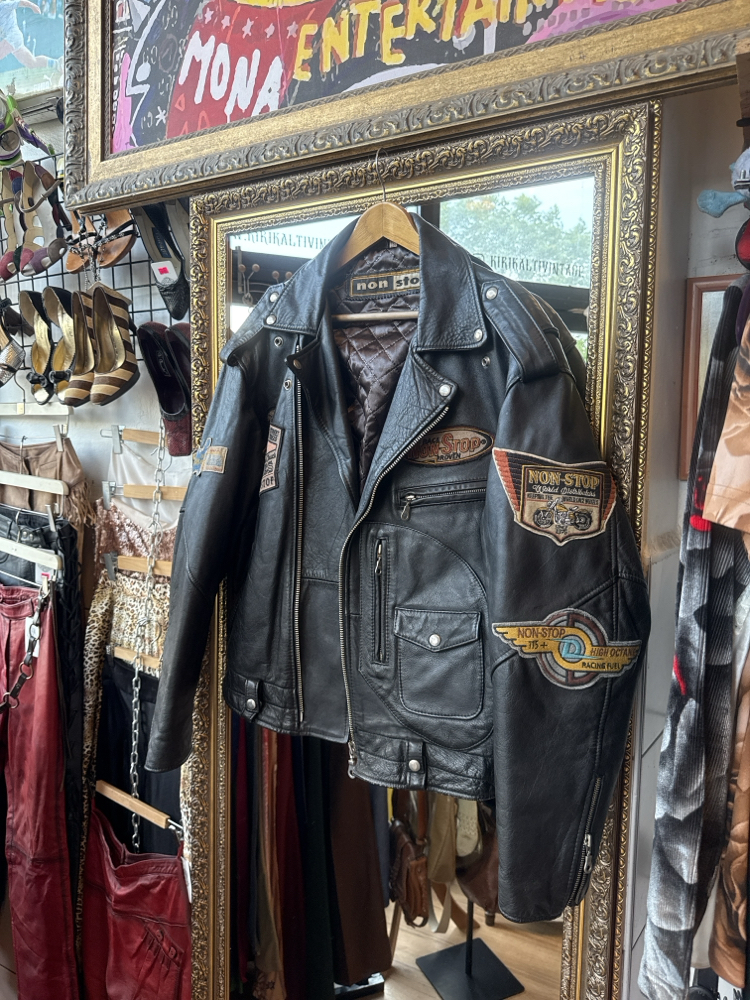 Non Stop 80's Heavy Leather Biker Jacket