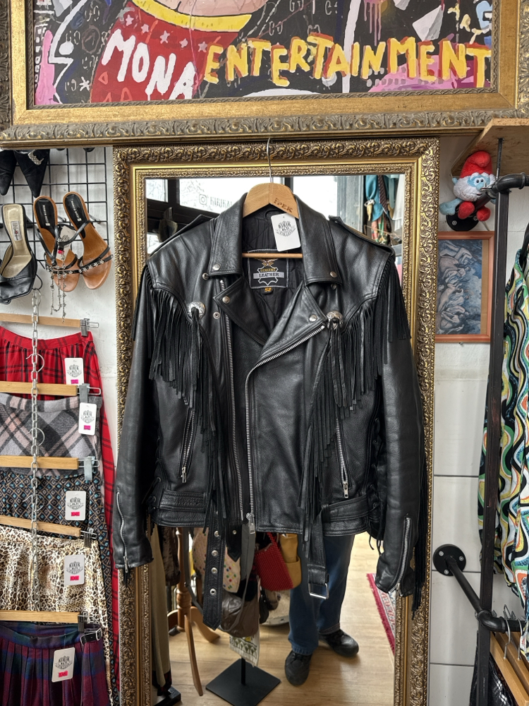 80's Western Style Fringe Biker Jacket