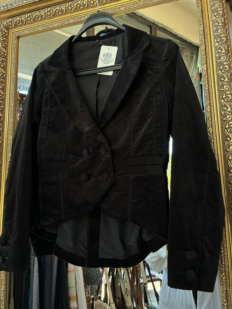 80's NOIR Black Velvet Jacket