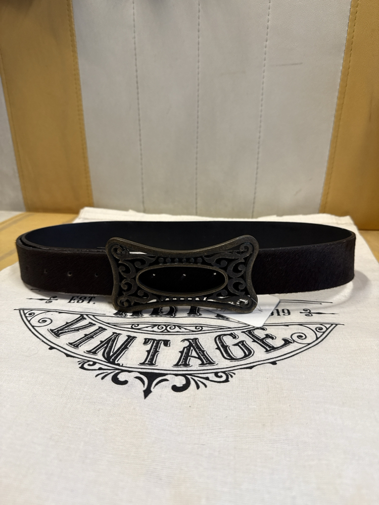 Western Boho Style Pony Hair Leather Belt